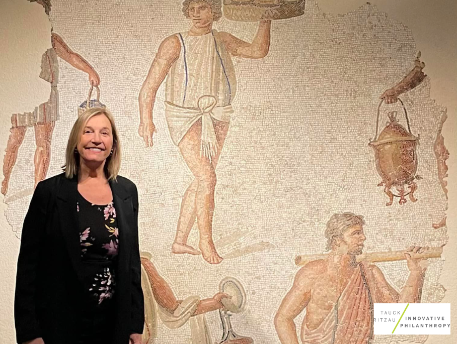 robin tauck at egyptian show with the trip foundation